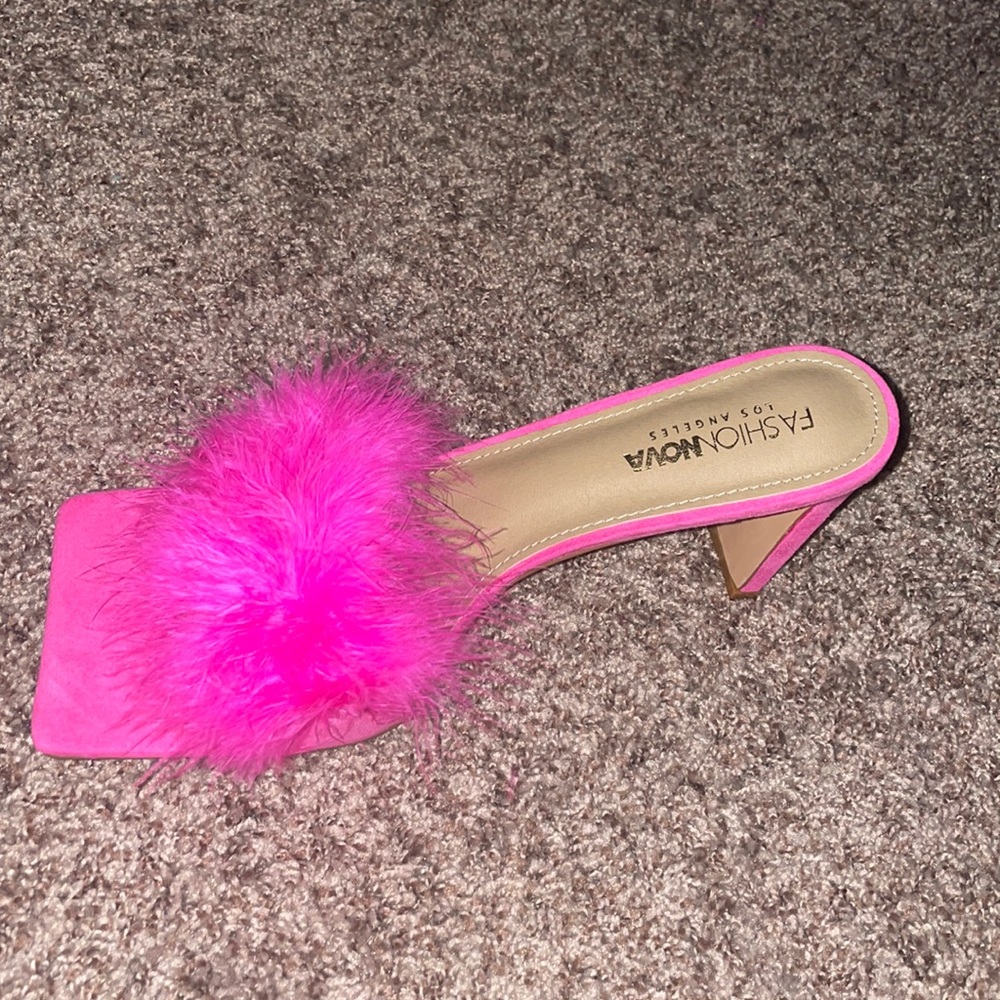 Fuzzy Pink Heels